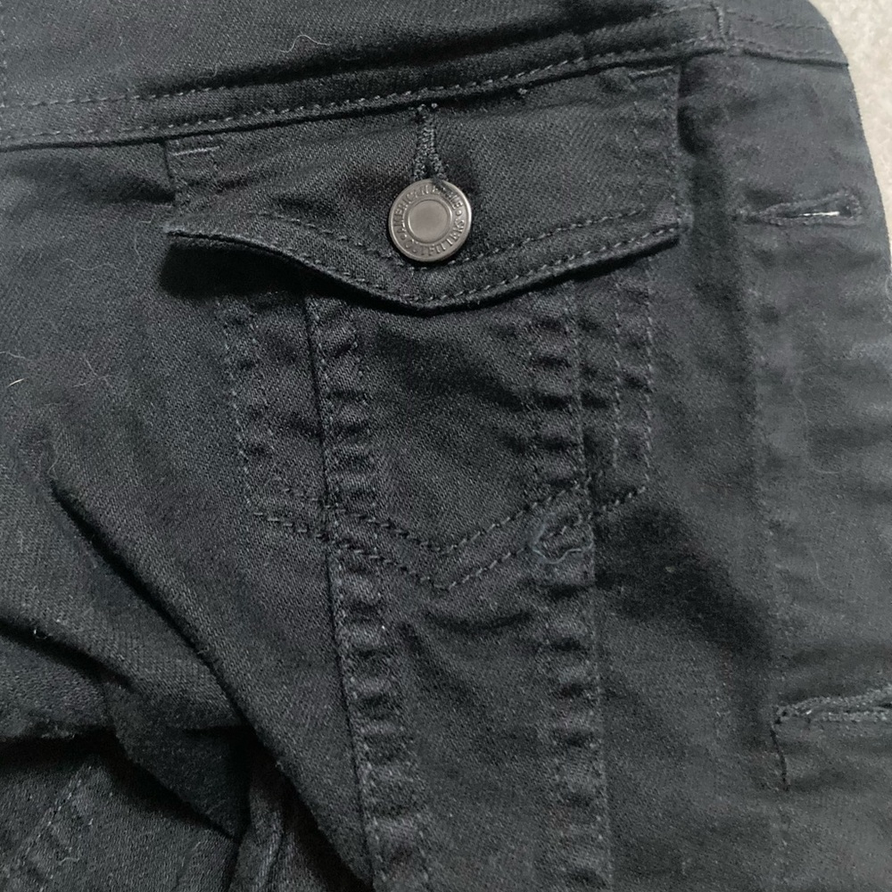AEO 🦅 Black Denim Vest - Picture 7 of 10